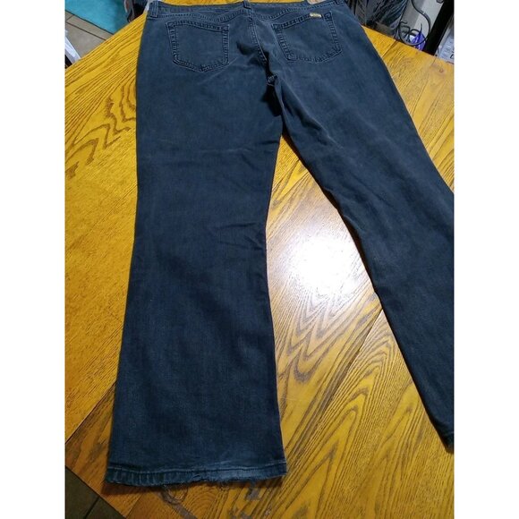LEVI STRAUSS Jeans Womens 18 SHORT BLACK Faded MID RISE BOOTCUT  Preowned Denim - Picture 11 of 14